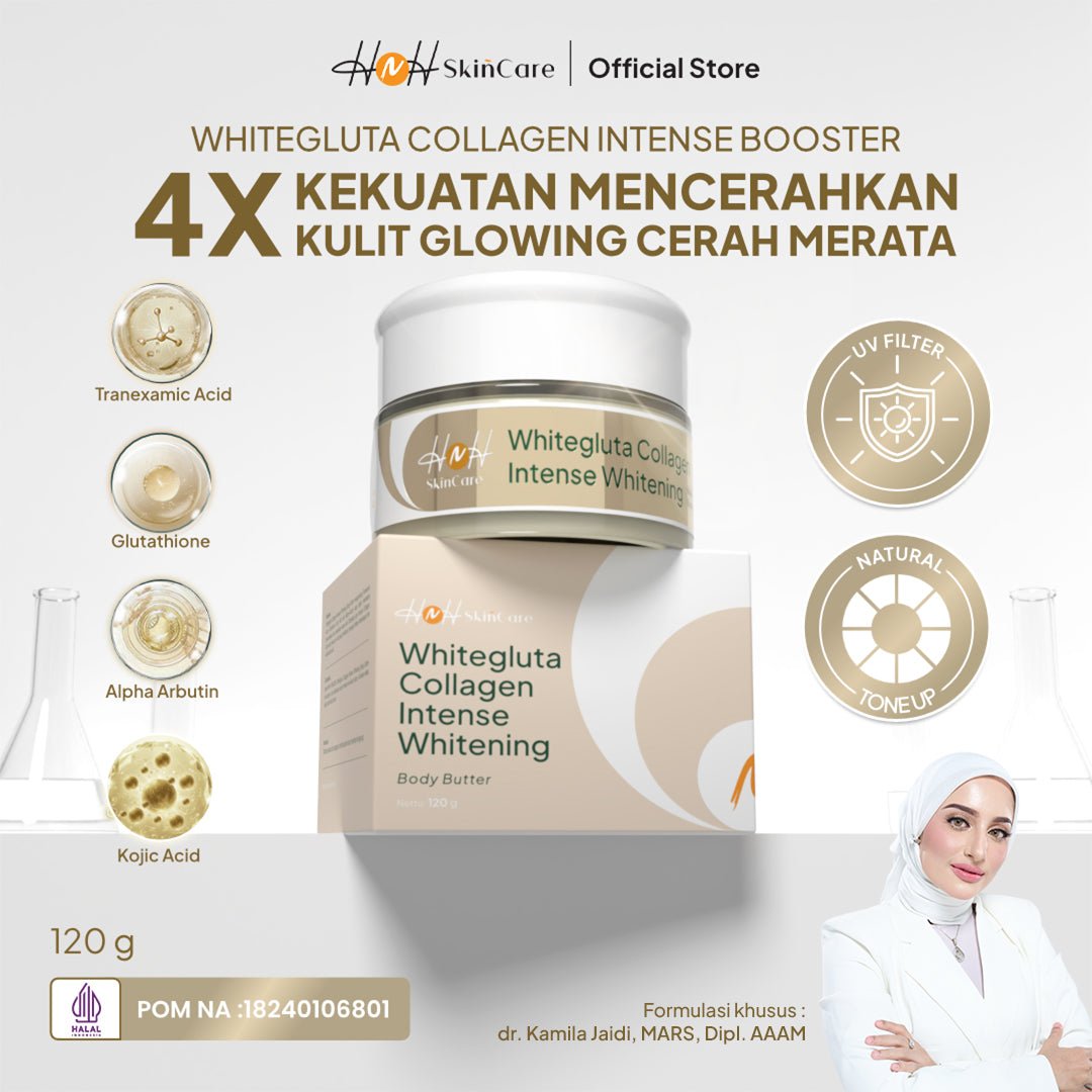 HNH Skincare - Whitegluta Collagen Intense Whitening - Body Butter / Body Serum Tone Up Mencerahkan - hnhskincare