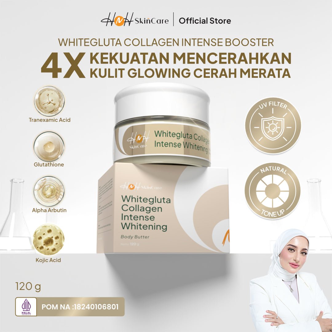 HNH Skincare - Whitegluta Collagen Intense Whitening - Body Butter / Body Serum Tone Up Mencerahkan - hnhskincare