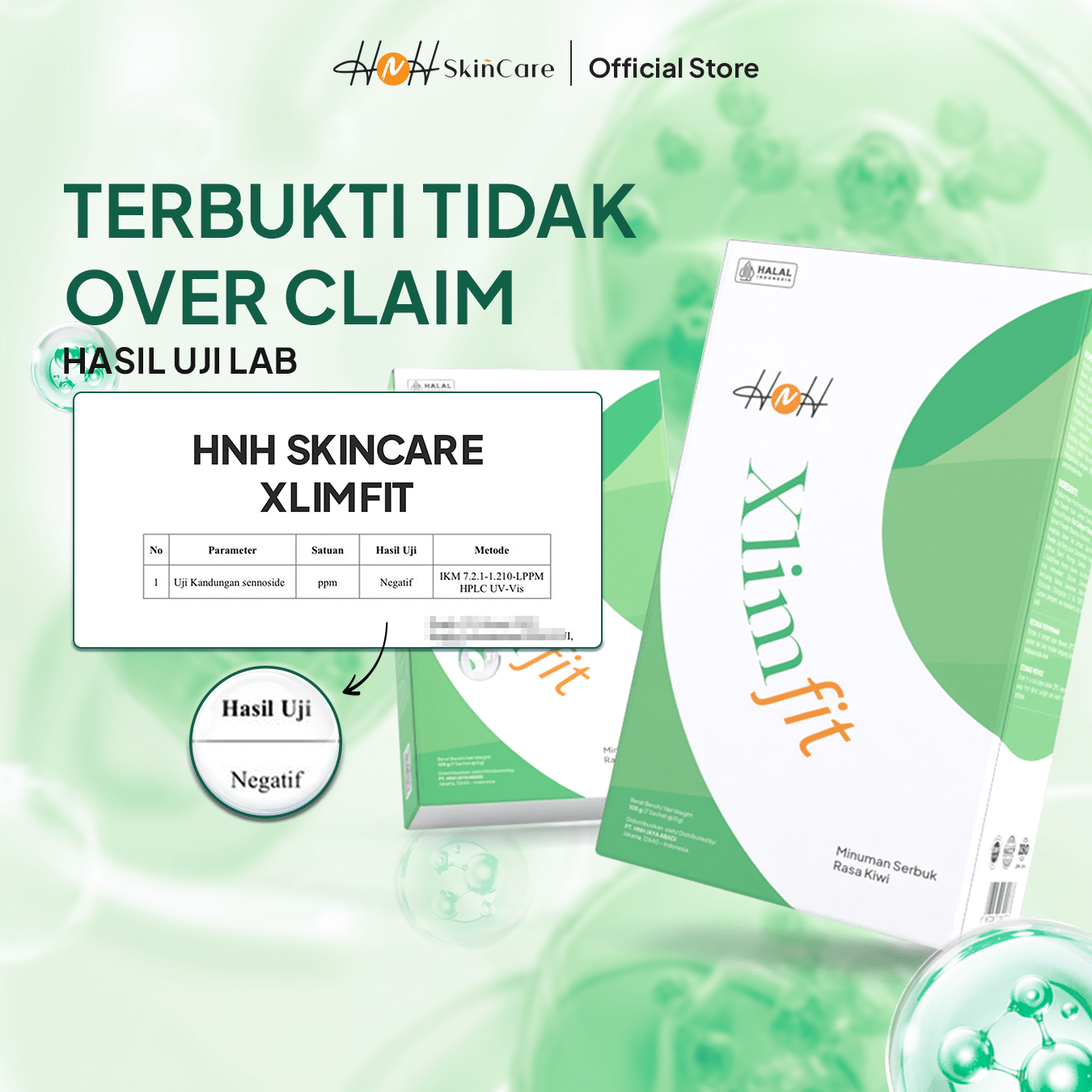 HNH Xlimfit - Bundling 3 Minuman Fiber Rasa Kiwi - Fiber Drink untuk Pendamping Diet dan Pencernaan - hnhskincare