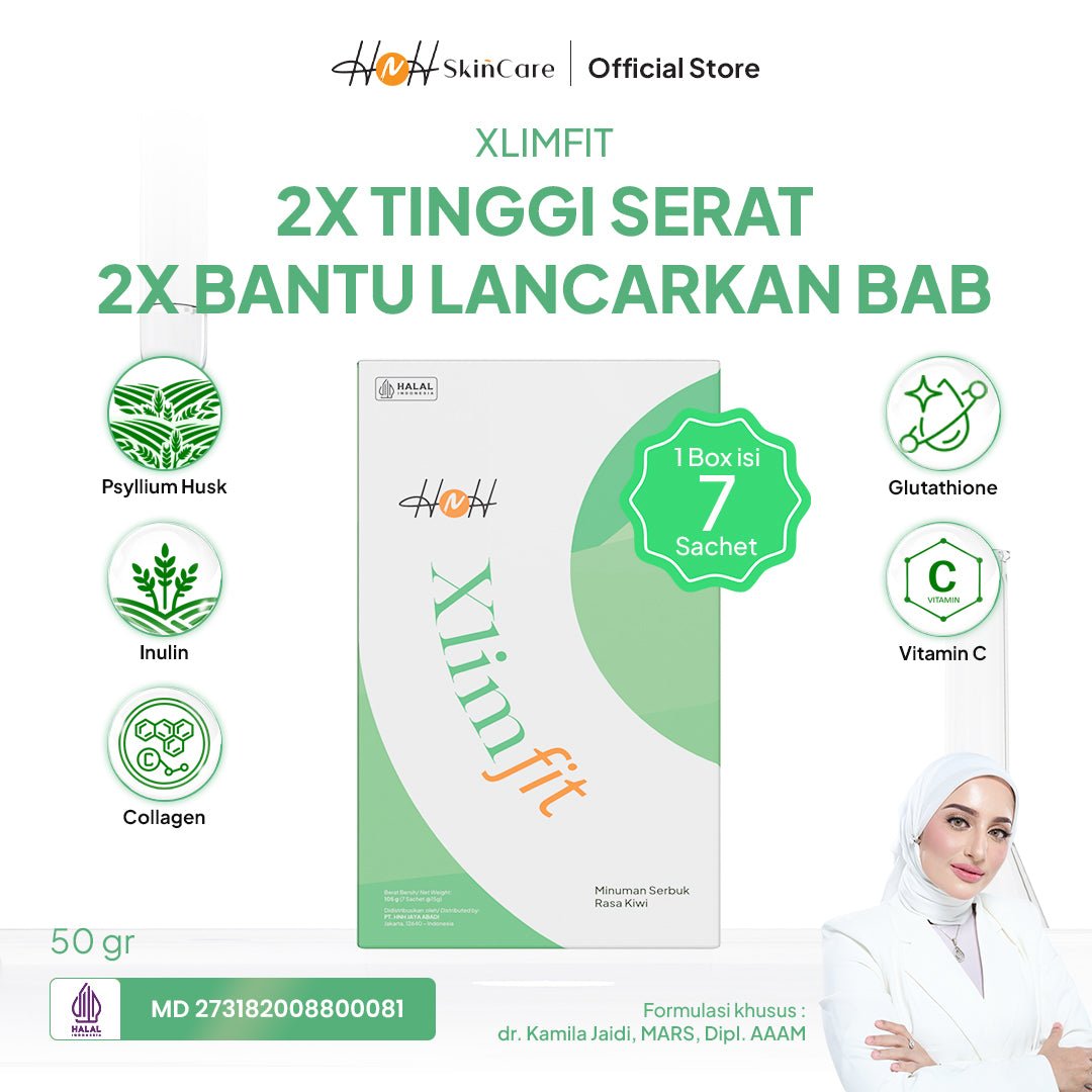 HNH Xlimfit - Minuman Fiber Rasa Kiwi - Fiber Drink untuk Membantu Melancarkan - hnhskincare