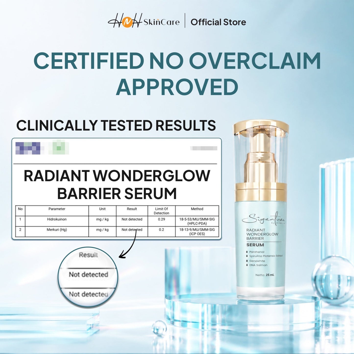 [NEW LAUNCH] Signature by Kamila Paket Radiant Wonderglow Barrier 3 in 1 ( Day Cream,Night Cream,Serum ( Paket Luminous Blue isi 3) - hnhskincare