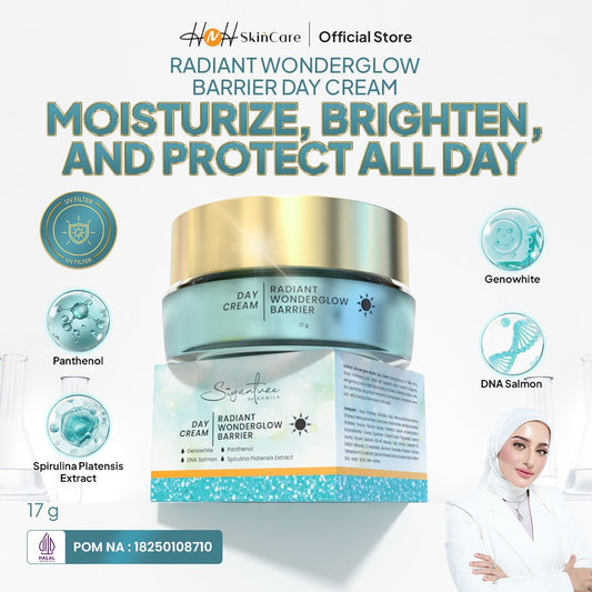 [NEW LAUNCH] Signature by Kamila - Radiant Wonderglow Barrier Day Cream - Melindungi, Mencerahkan & Meratakan Kulit Wajah - hnhskincare