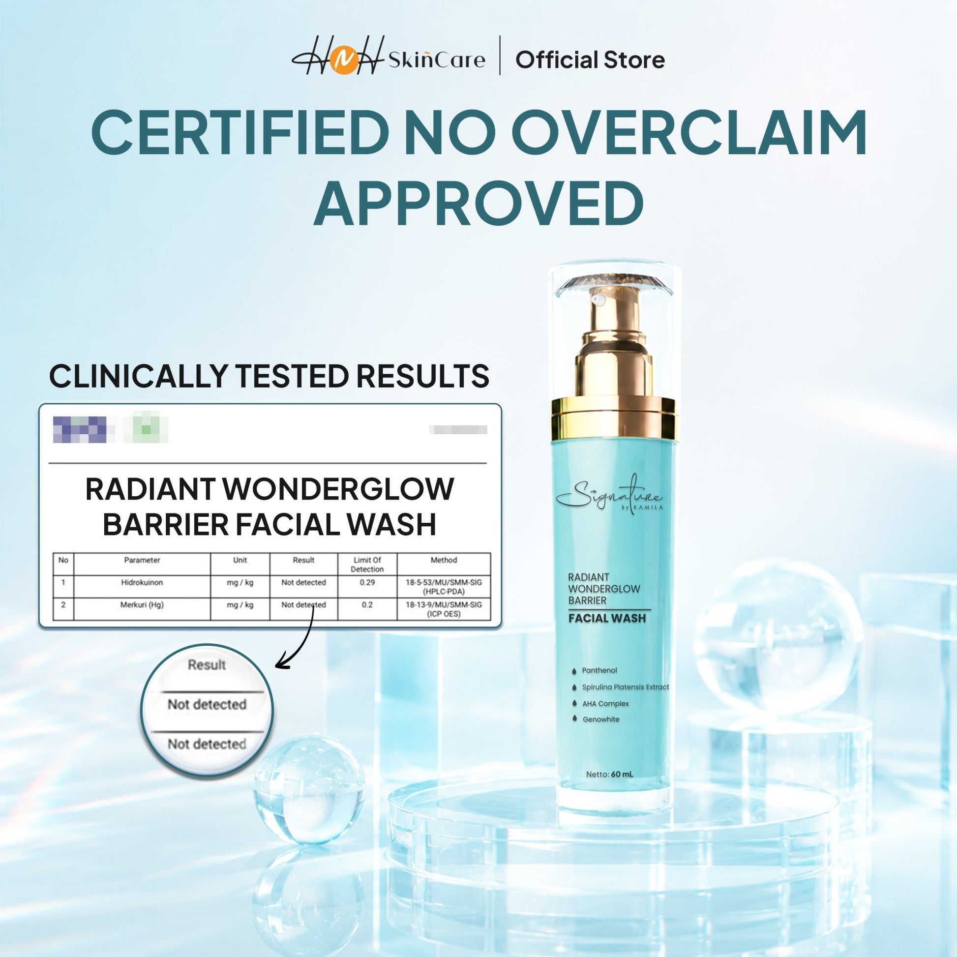 [NEW LAUNCH] Signature by Kamila - Radiant Wonderglow Barrier Facial Wash - Ampuh Mengangkat Kotoran, Debu & Sisa Makeup - hnhskincare