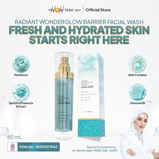 [NEW LAUNCH] Signature by Kamila - Radiant Wonderglow Barrier Facial Wash - Ampuh Mengangkat Kotoran, Debu & Sisa Makeup - hnhskincare
