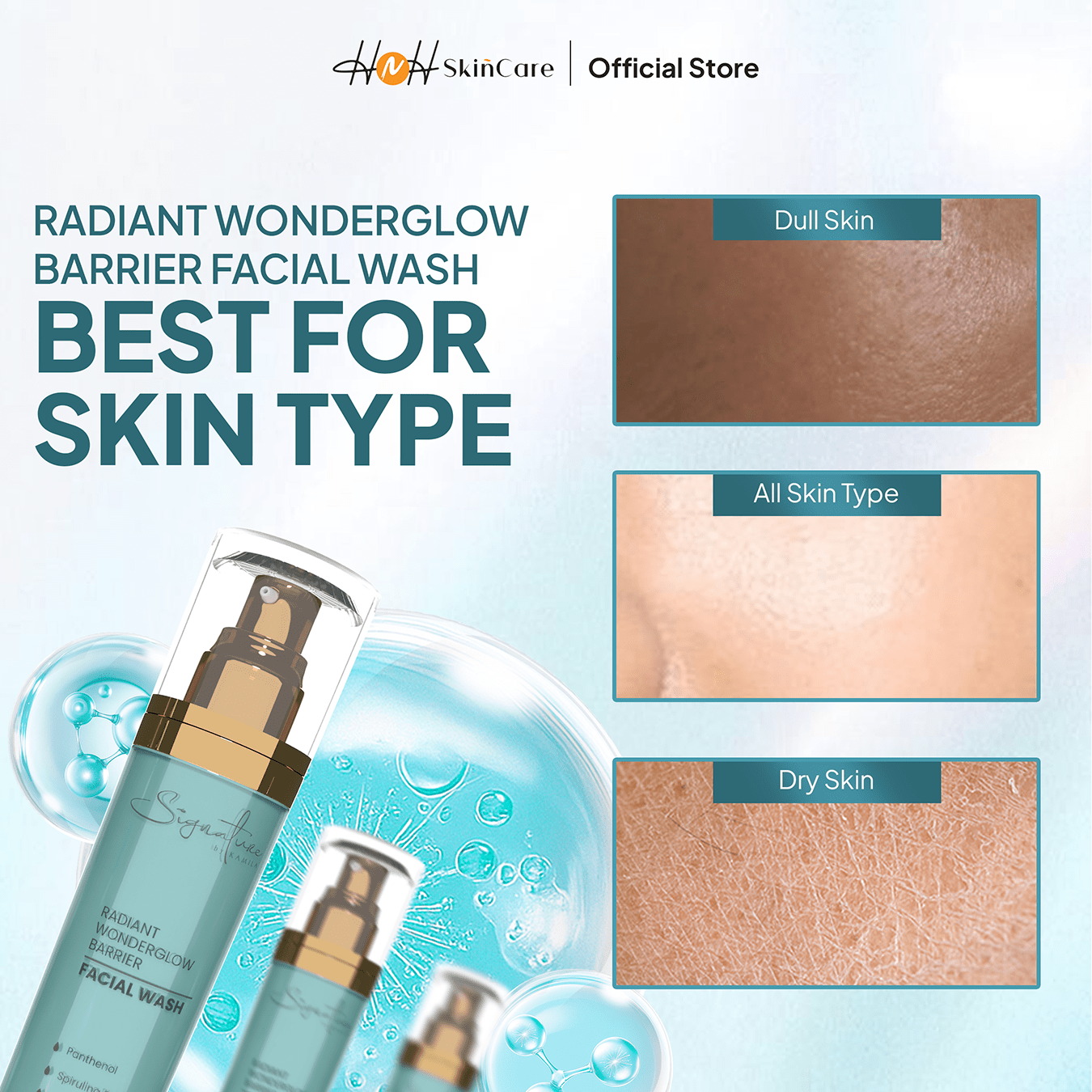 [NEW LAUNCH] Signature by Kamila - Radiant Wonderglow Barrier Facial Wash - Ampuh Mengangkat Kotoran, Debu & Sisa Makeup - hnhskincare