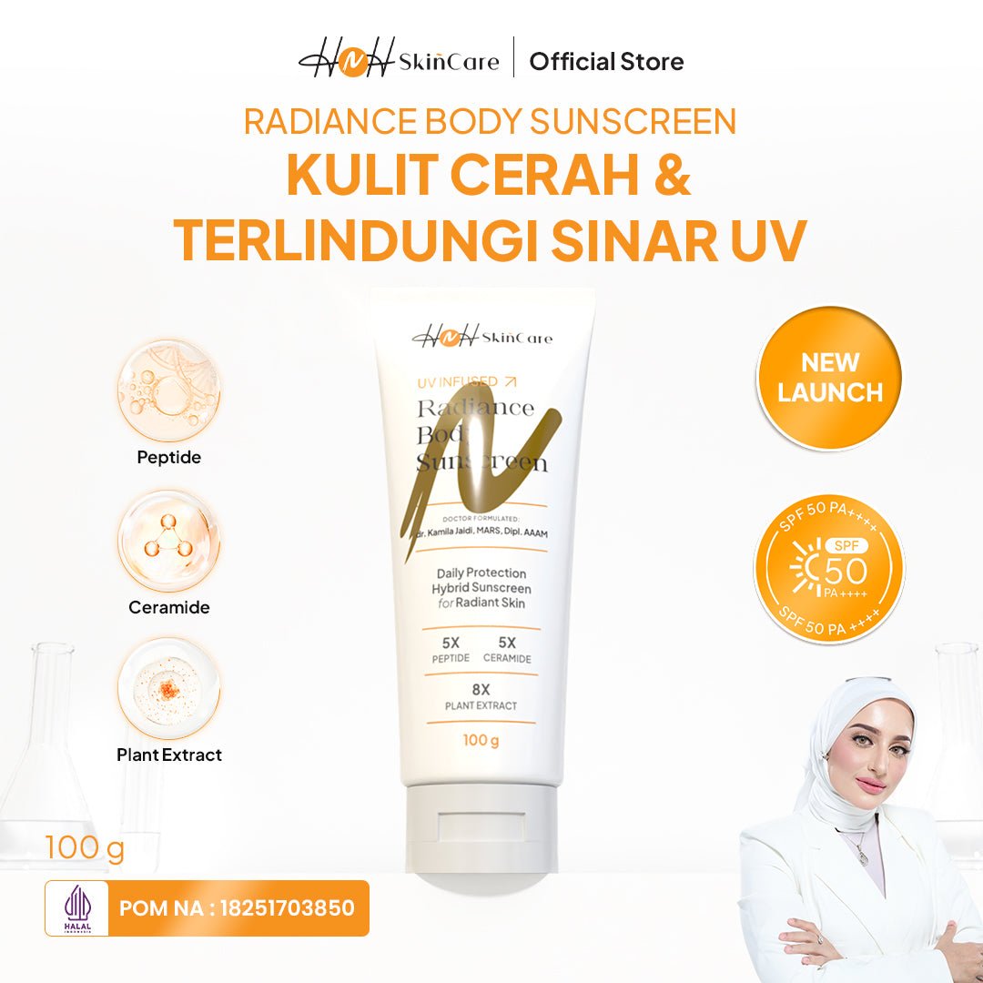 [NEW LAUNCHING] HNH Skincare | Radiance Body Sunscreen SPF 50 PA++++ | Sunblock Badan Mencerahkan Kulit - hnhskincare