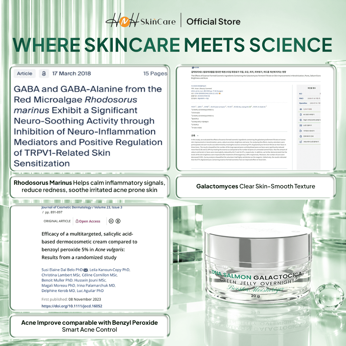 [PO] [NEW LAUNCH] Signature by Kamila - Bundling 2 DNA Salmon Galactocica Green Jelly Overnight Booster Moisturizer - hnhskincare
