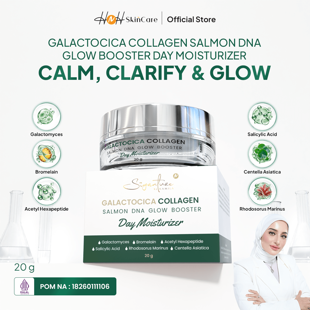 [PO] [NEW LAUNCH] Signature by Kamila - Bundling 2 Galactocica Collagen Salmon DNA Glow Booster Day Moisturizer - hnhskincare
