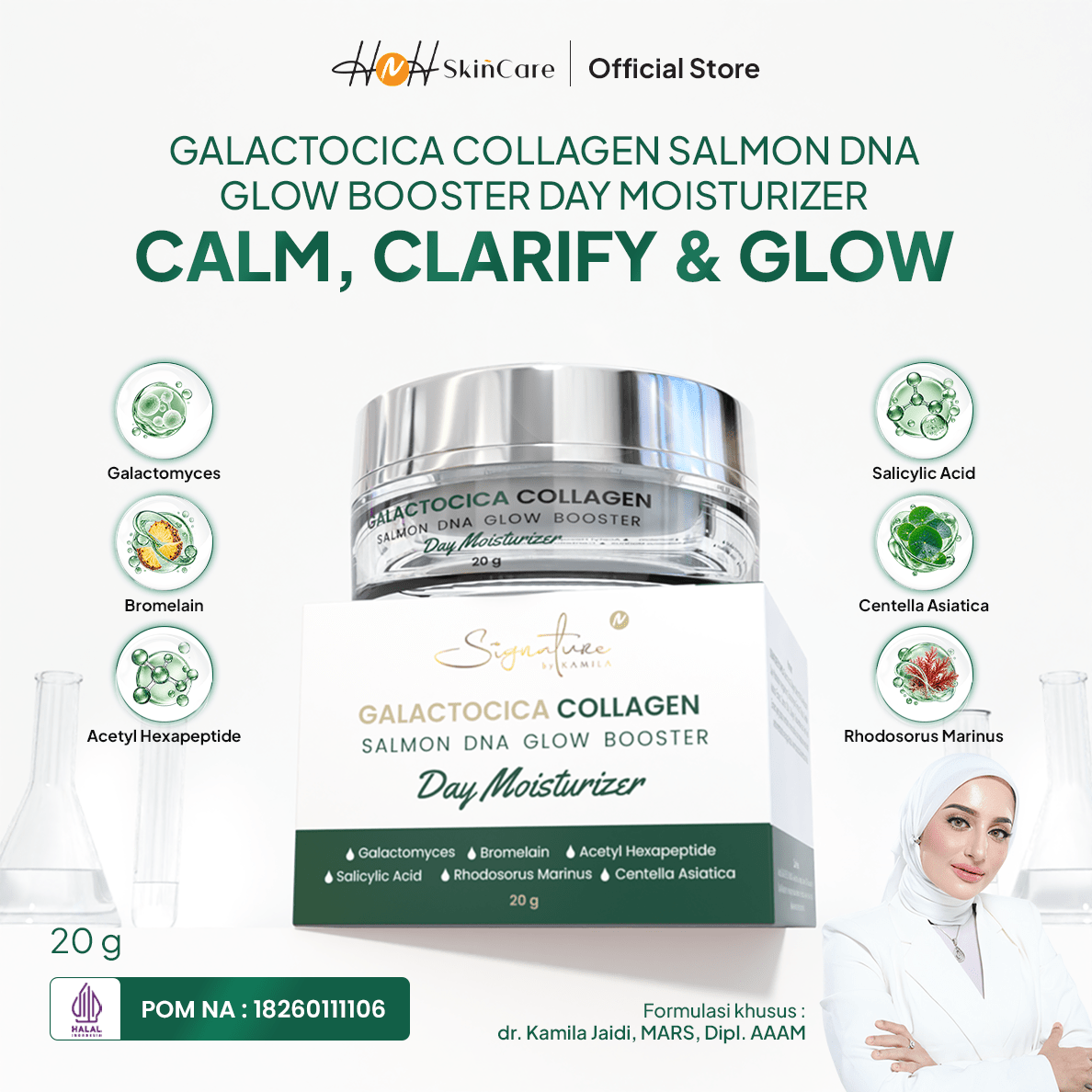 [PO] [NEW LAUNCH] Signature by Kamila - Bundling 2 Galactocica Collagen Salmon DNA Glow Booster Day Moisturizer - hnhskincare