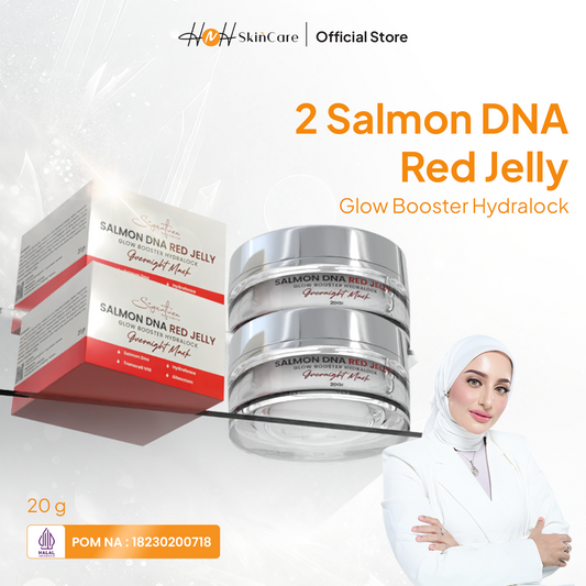 Signature by Kamila - Bundling 2 Salmon DNA Red Jelly - Sleeping Masker Salmon DNA untuk Kulit Glowing