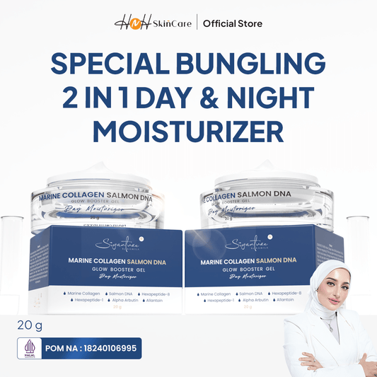 Signature by Kamila - Buy 1 Get 1 Free Marine Collagen Salmon DNA Signature by Kamila / Day moisturizing untuk Mencerahkan dan Melembabkan Wajah dengan Kandungan Niacinamide - hnhskincare