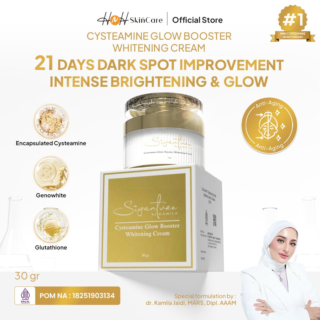Signature by Kamila - Cysteamine Glow Booster Whitening Cream - Cysteamine Cream untuk Flek Hitam - hnhskincare