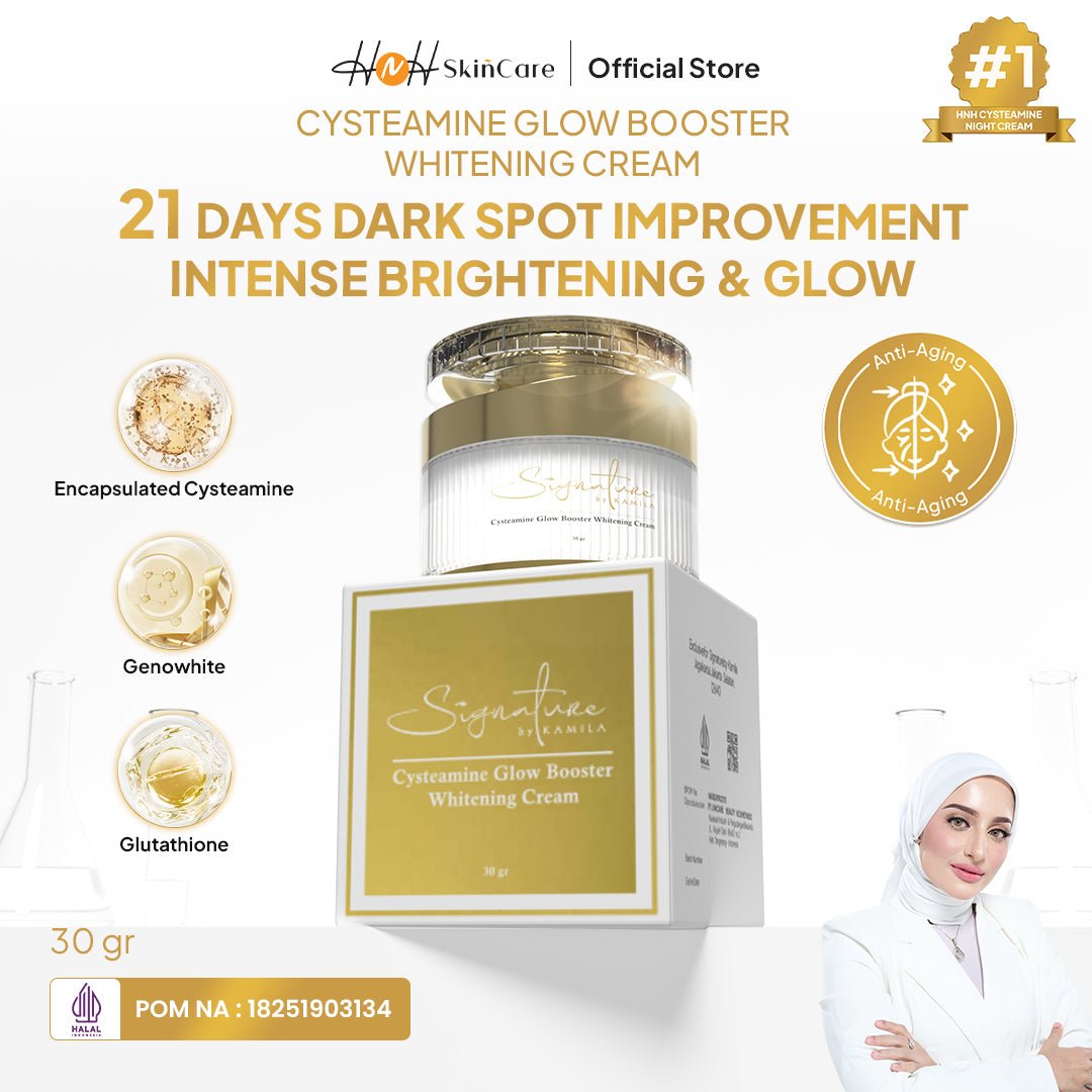 Signature by Kamila - Cysteamine Glow Booster Whitening Cream - Cysteamine Cream untuk Flek Hitam - hnhskincare