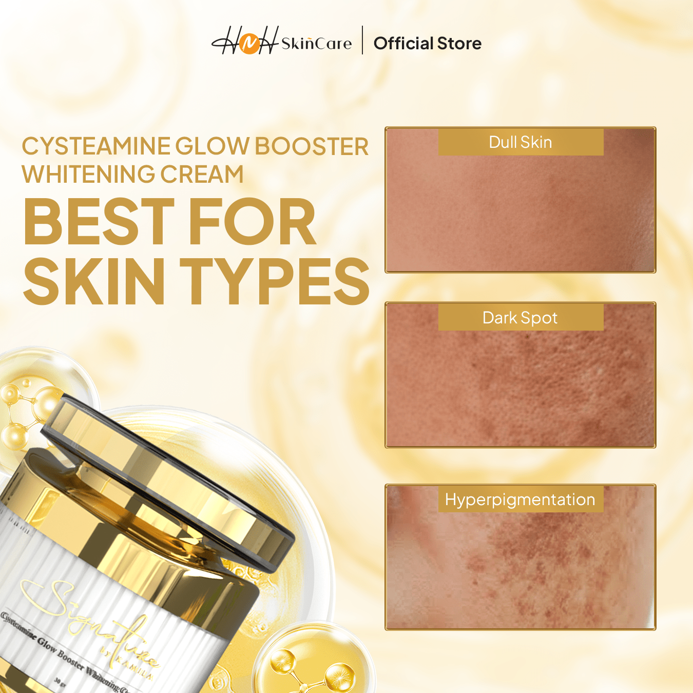 Signature by Kamila - Cysteamine Glow Booster Whitening Cream - Cysteamine Cream untuk Flek Hitam - hnhskincare