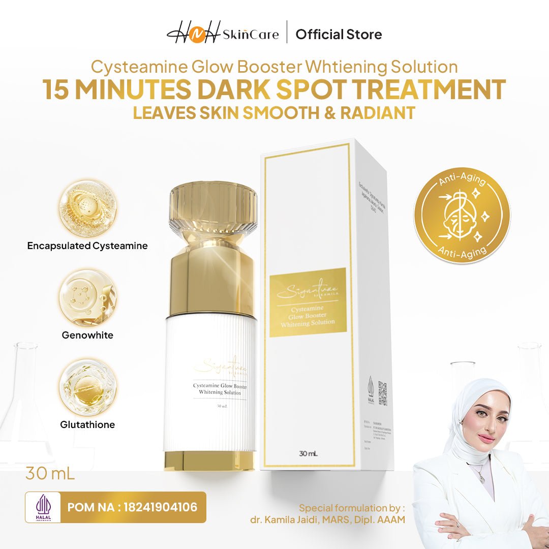 Signature by Kamila - Cysteamine Glow Booster Whitening Solution - Serum Cysteamine untuk Flek Hitam - hnhskincare