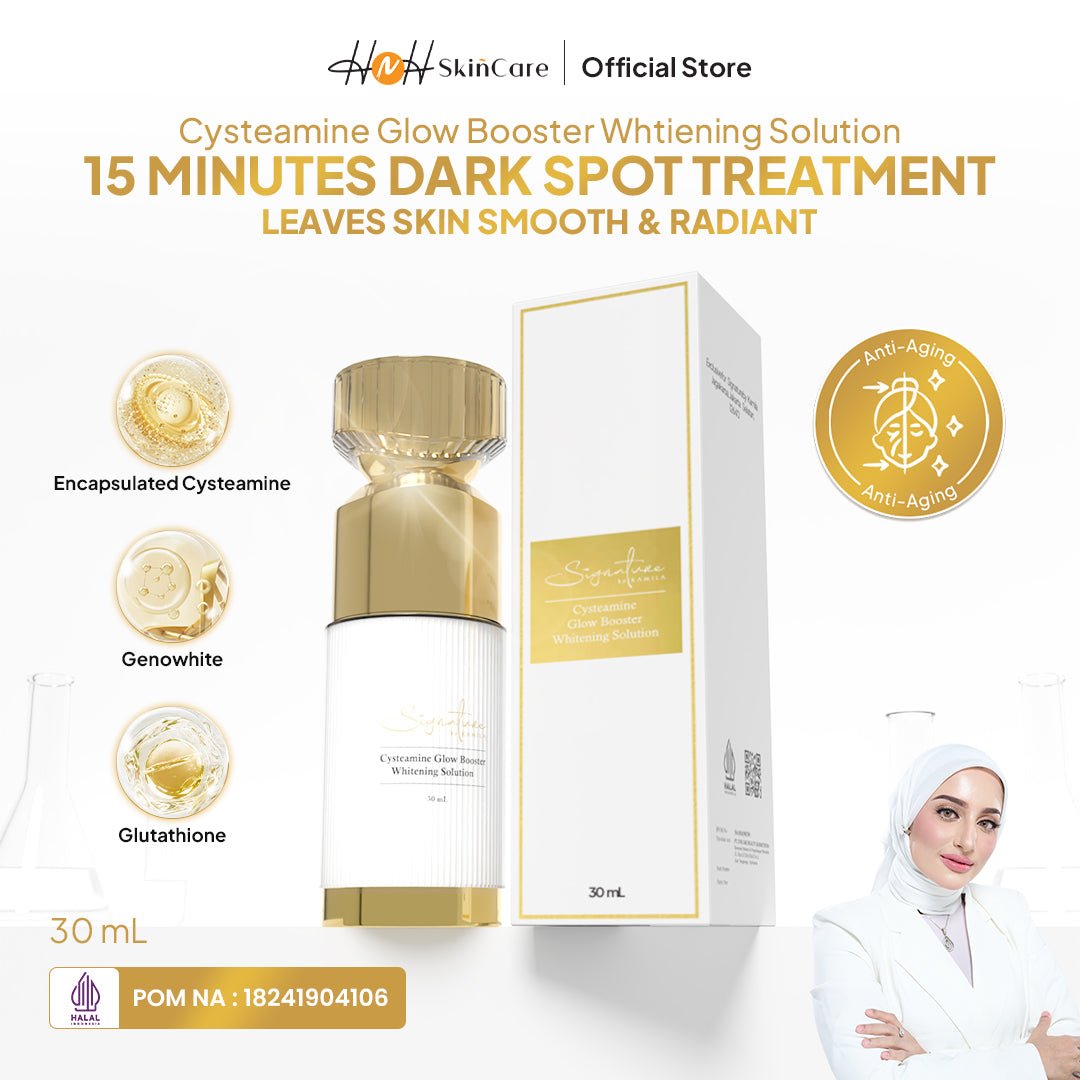 Signature by Kamila - Cysteamine Glow Booster Whitening Solution - Serum Cysteamine untuk Flek Hitam - hnhskincare
