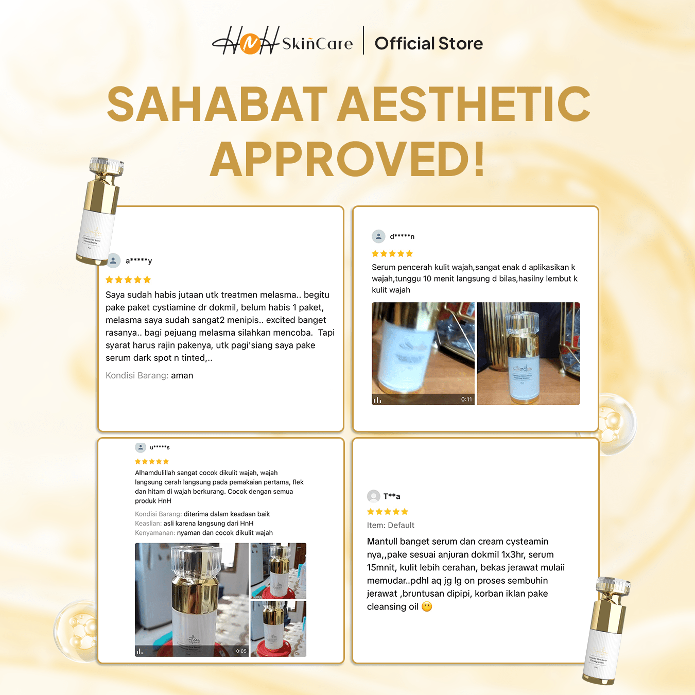 Signature by Kamila - Cysteamine Glow Booster Whitening Solution - Serum Cysteamine untuk Flek Hitam - hnhskincare