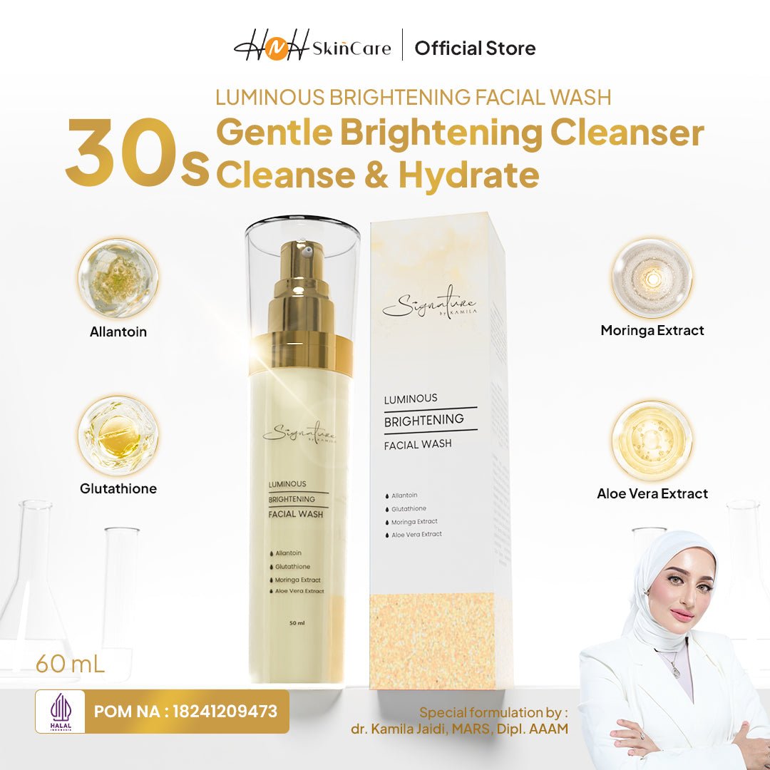 Signature by Kamila - Luminous Brightening Facial Wash - Sabun Cuci Muka Mencerahkan Wajah - hnhskincare