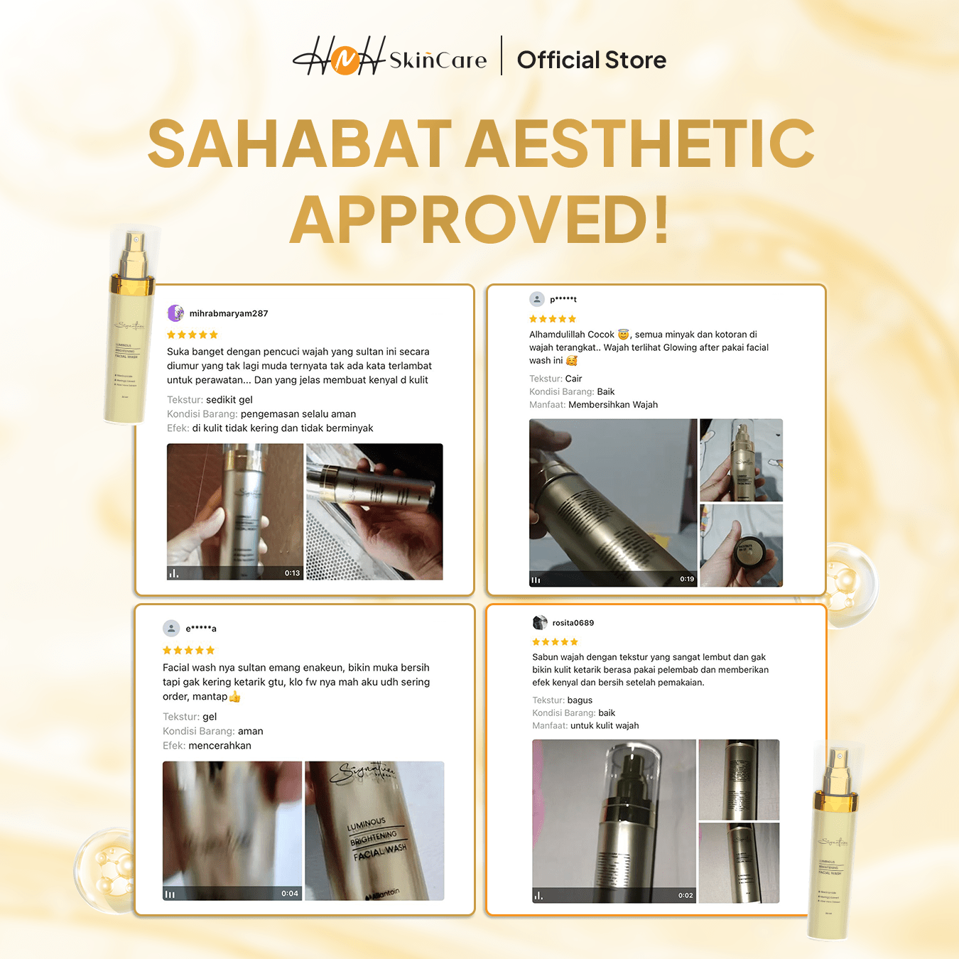 Signature by Kamila - Luminous Brightening Facial Wash - Sabun Cuci Muka Mencerahkan Wajah - hnhskincare