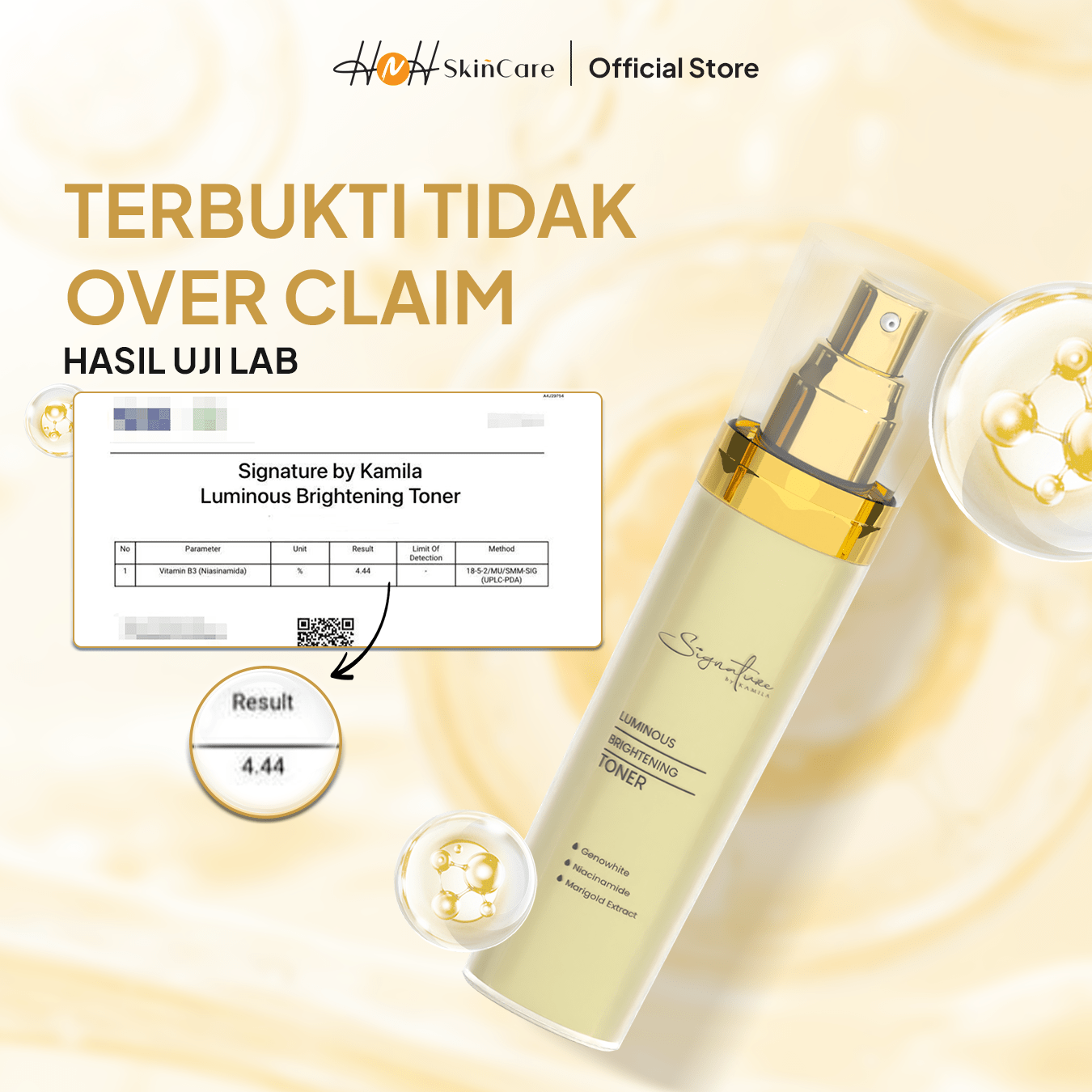 Signature by Kamila - Luminous Brightening Toner - Hydrating Toner Essence - Toner Wajah Mencerahkan - hnhskincare