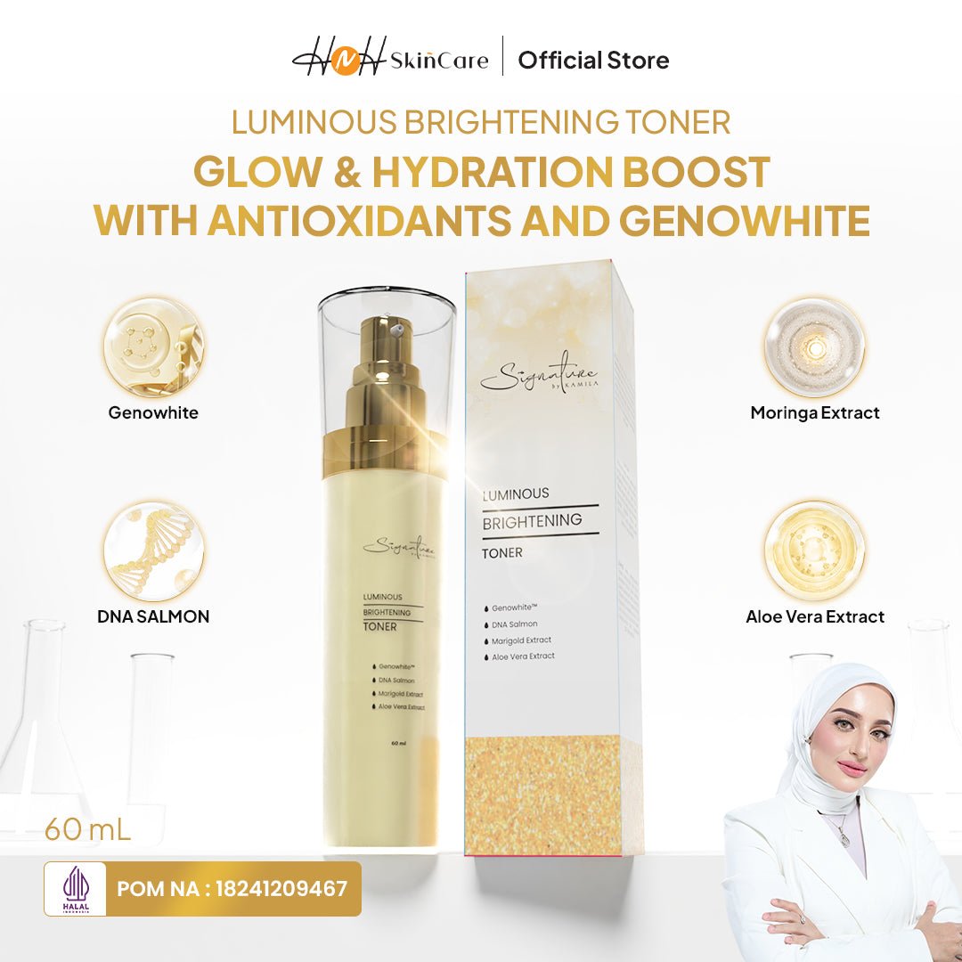 Signature by Kamila - Luminous Brightening Toner - Hydrating Toner Essence - Toner Wajah Mencerahkan - hnhskincare