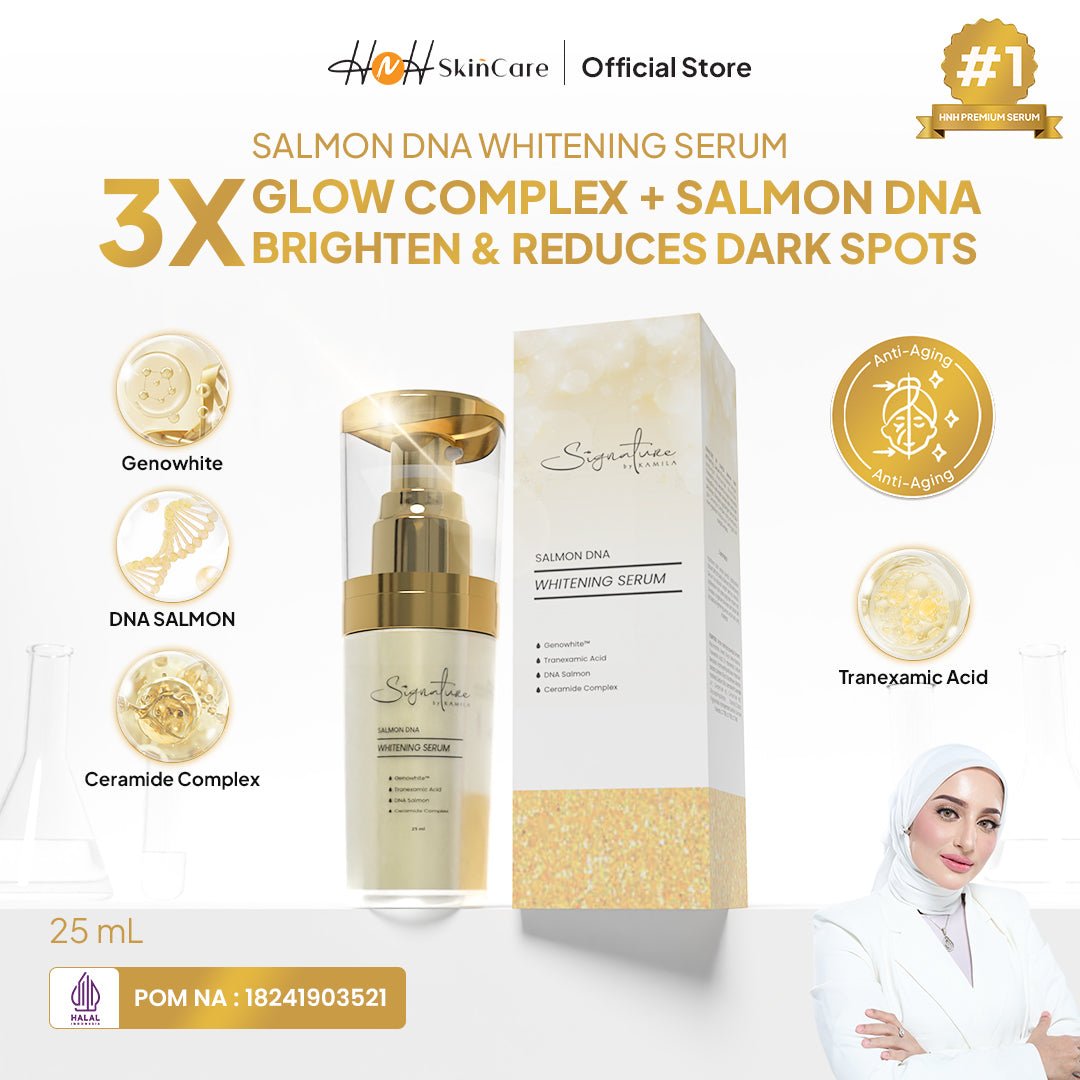 Signature by Kamila Paket Luminous Brightening 5 in 1 (Facial Wash, Toner, Day Cream, Night Cream, Serum Whitening) - hnhskincare