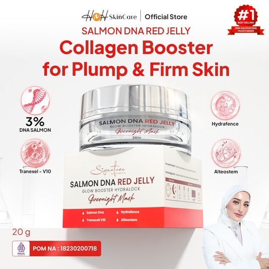 Signature by Kamila - Salmon DNA Red Jelly - Sleeping Masker Salmon DNA untuk Kulit Glowing - hnhskincare