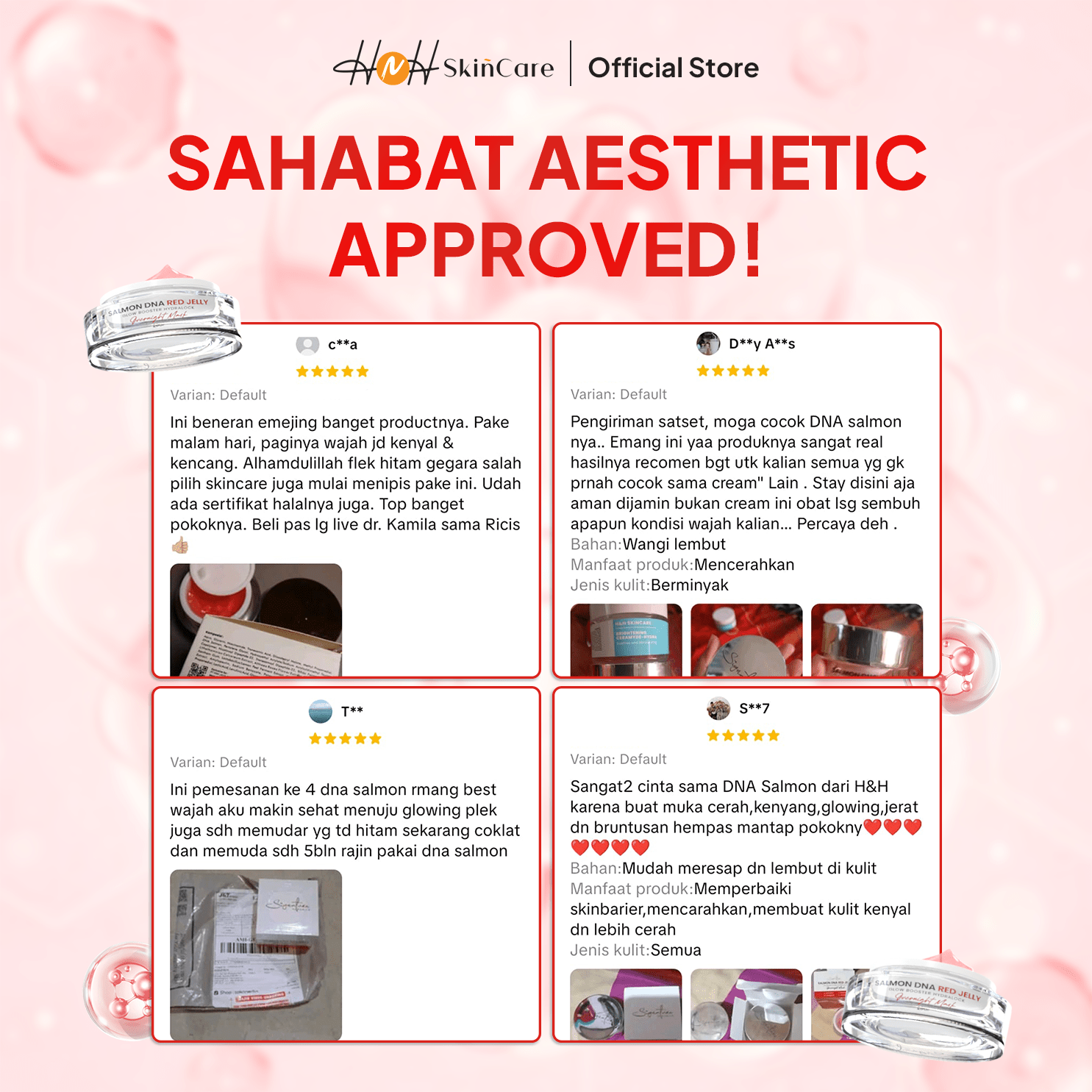 Signature by Kamila - Salmon DNA Red Jelly - Sleeping Masker Salmon DNA untuk Kulit Glowing - hnhskincare