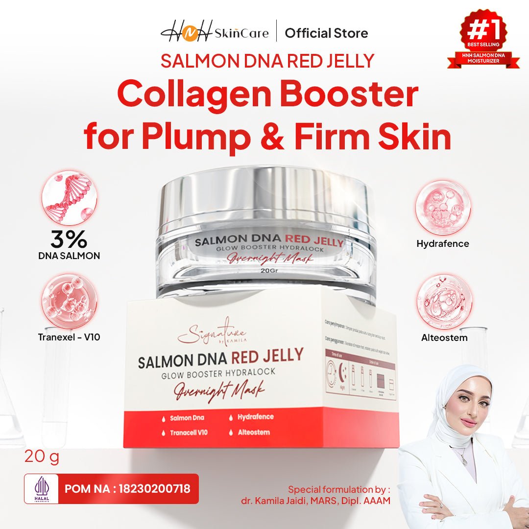 Signature by Kamila - Salmon DNA Red Jelly - Sleeping Masker Salmon DNA untuk Kulit Glowing - hnhskincare