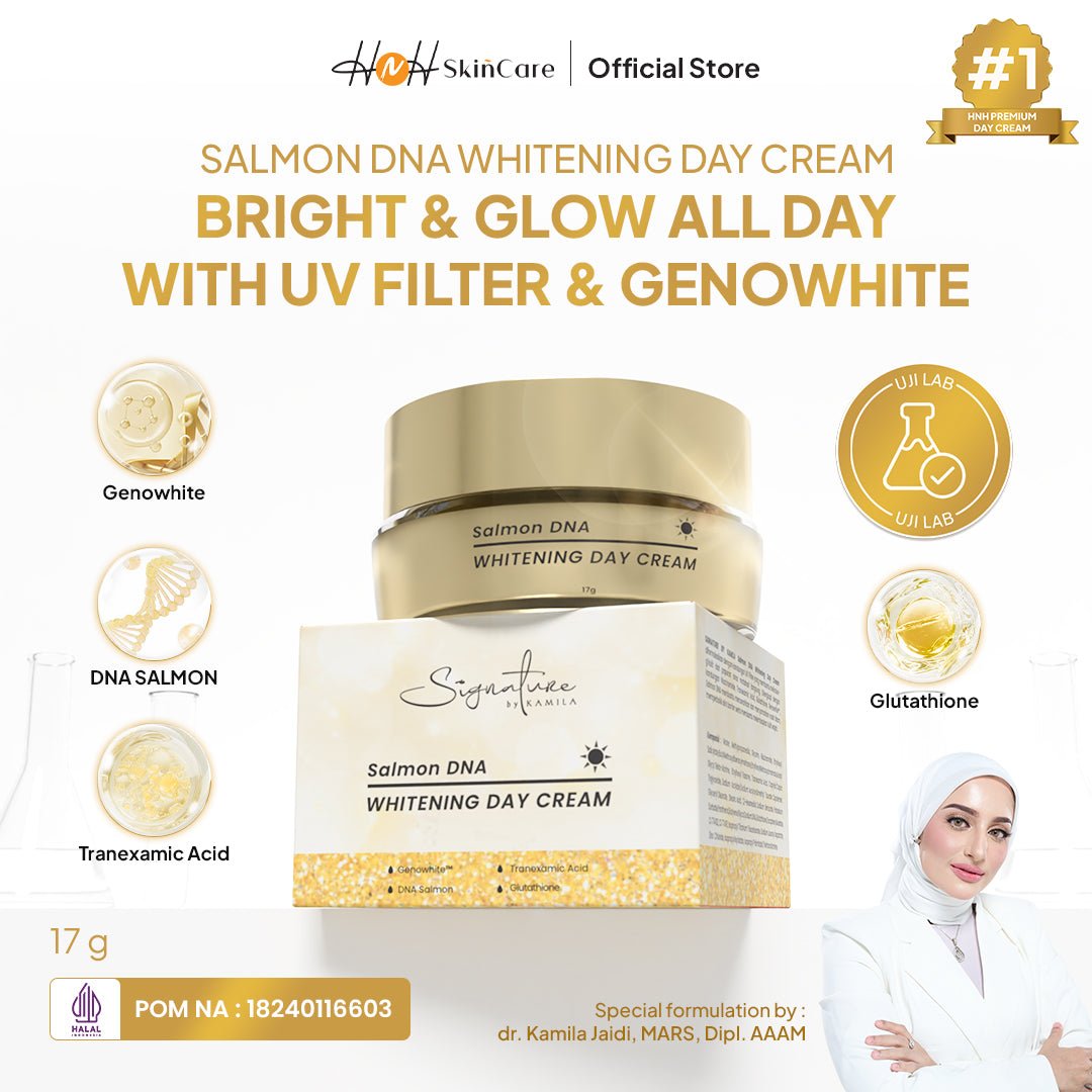Signature by Kamila - Salmon DNA Whitening Day Cream - Cream Pagi Glowing untuk Mencerahkan Wajah - hnhskincare