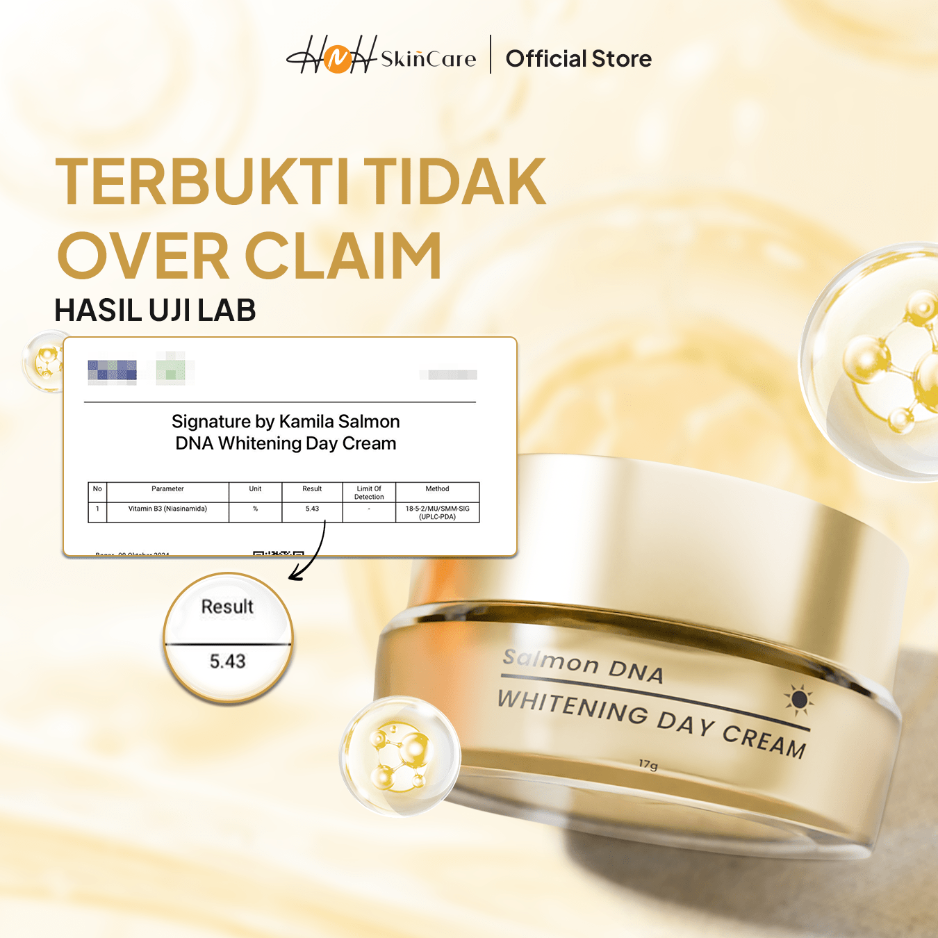 Signature by Kamila - Salmon DNA Whitening Day Cream - Cream Pagi Glowing untuk Mencerahkan Wajah - hnhskincare