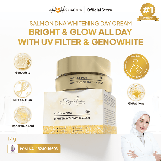 Signature by Kamila - Salmon DNA Whitening Day Cream - Cream Pagi Glowing untuk Mencerahkan Wajah - hnhskincare