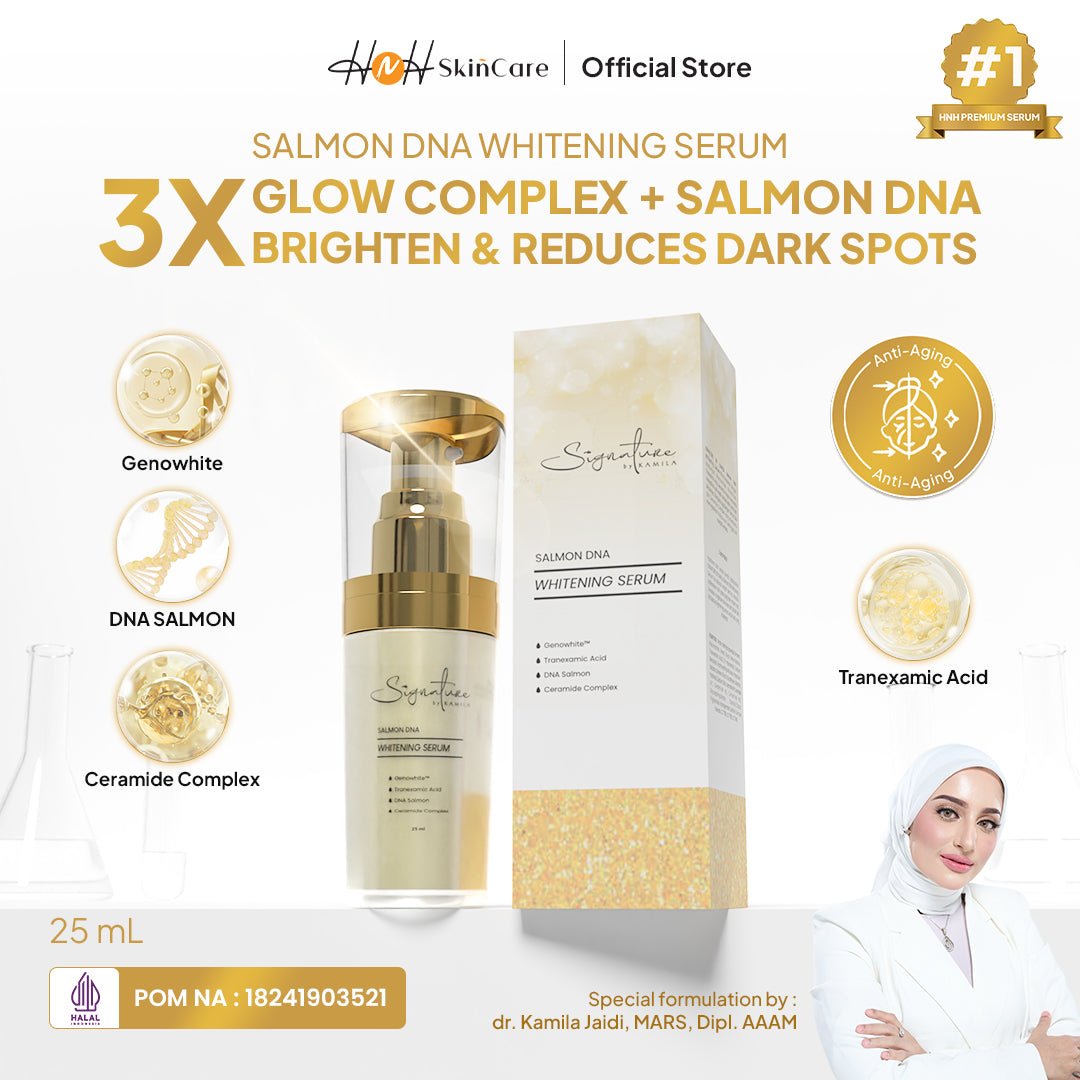 Signature by Kamila - Salmon DNA Whitening Serum - Serum Mencerahkan Wajah / Menyamarkan Flek Hitam - hnhskincare