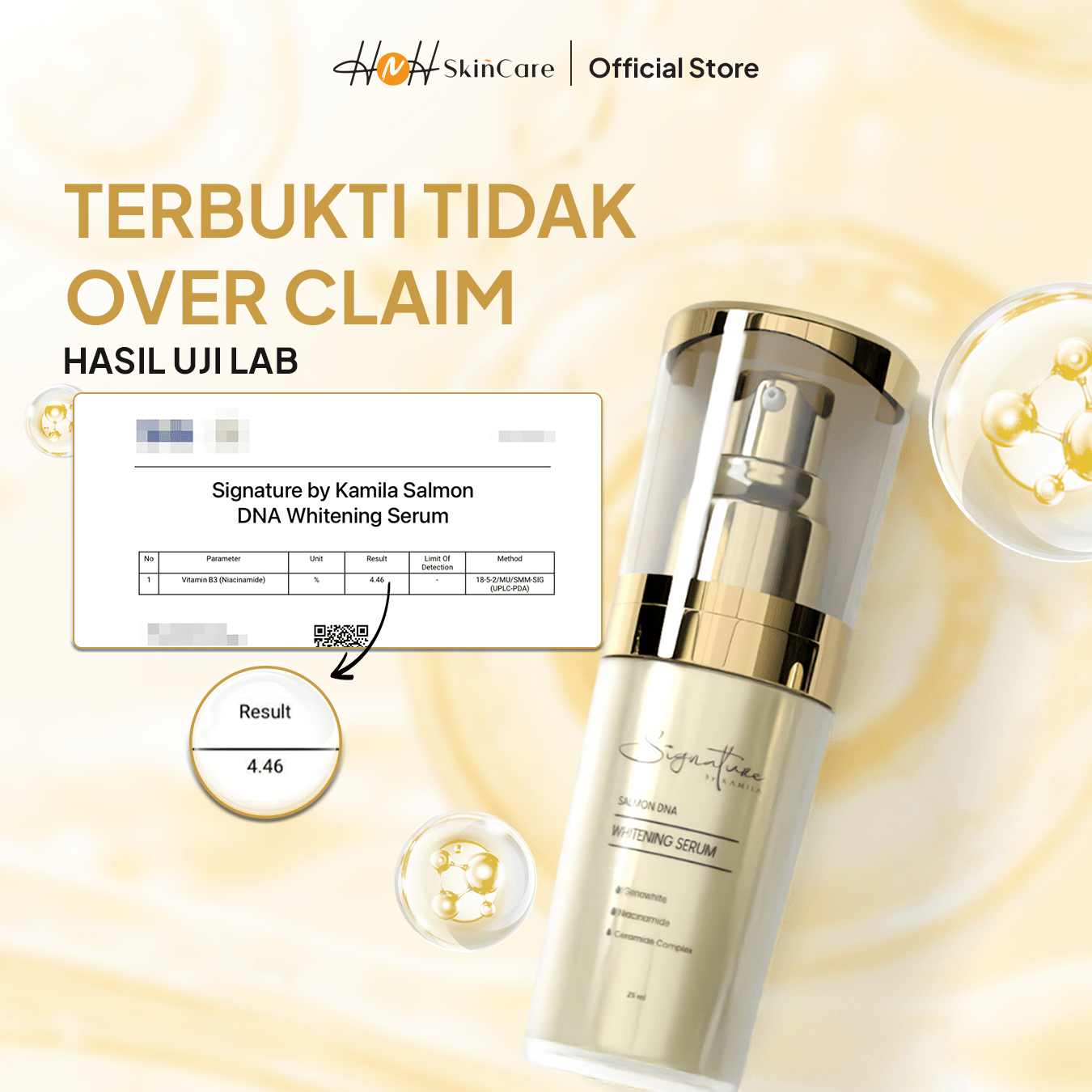 Signature by Kamila - Salmon DNA Whitening Serum - Serum Mencerahkan Wajah / Menyamarkan Flek Hitam - hnhskincare