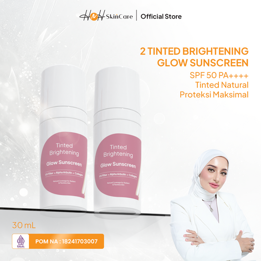 HNH Skincare - Bundling 2 Tinted Brightening Glow Sunscreen - Tinted Sunscreen SPF 50 PA++++ Skin Tint