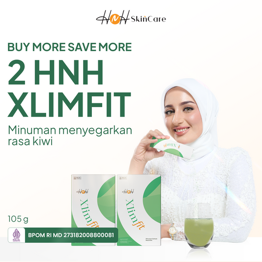 HNH Xlimfit - Bundling 2 Minuman Fiber Rasa Kiwi - Fiber Drink untuk Pendamping Diet dan Pencernaan
